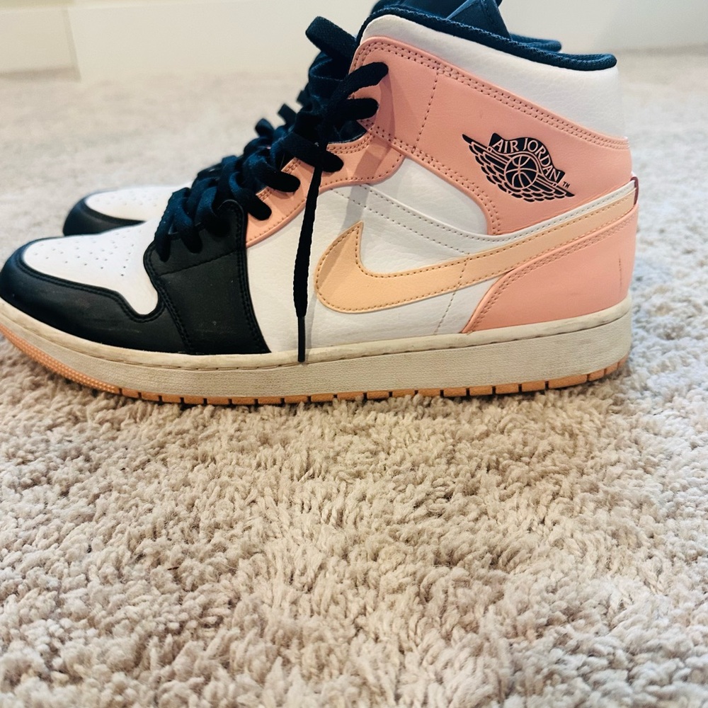 Nike Air Jordan Sneakers - Pink, Black, and White